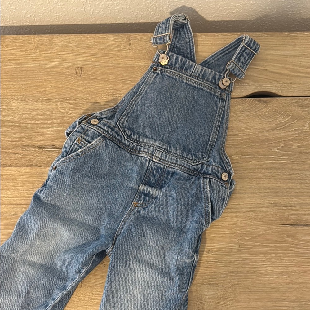 Zara Kids Blue Denim Overalls SIZE 2T